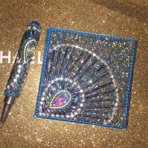 Beautiful embellished notepad with mini pen 💓